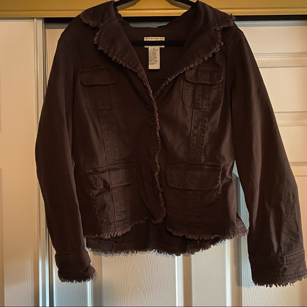 Live A Little dark brown XL womens jacket